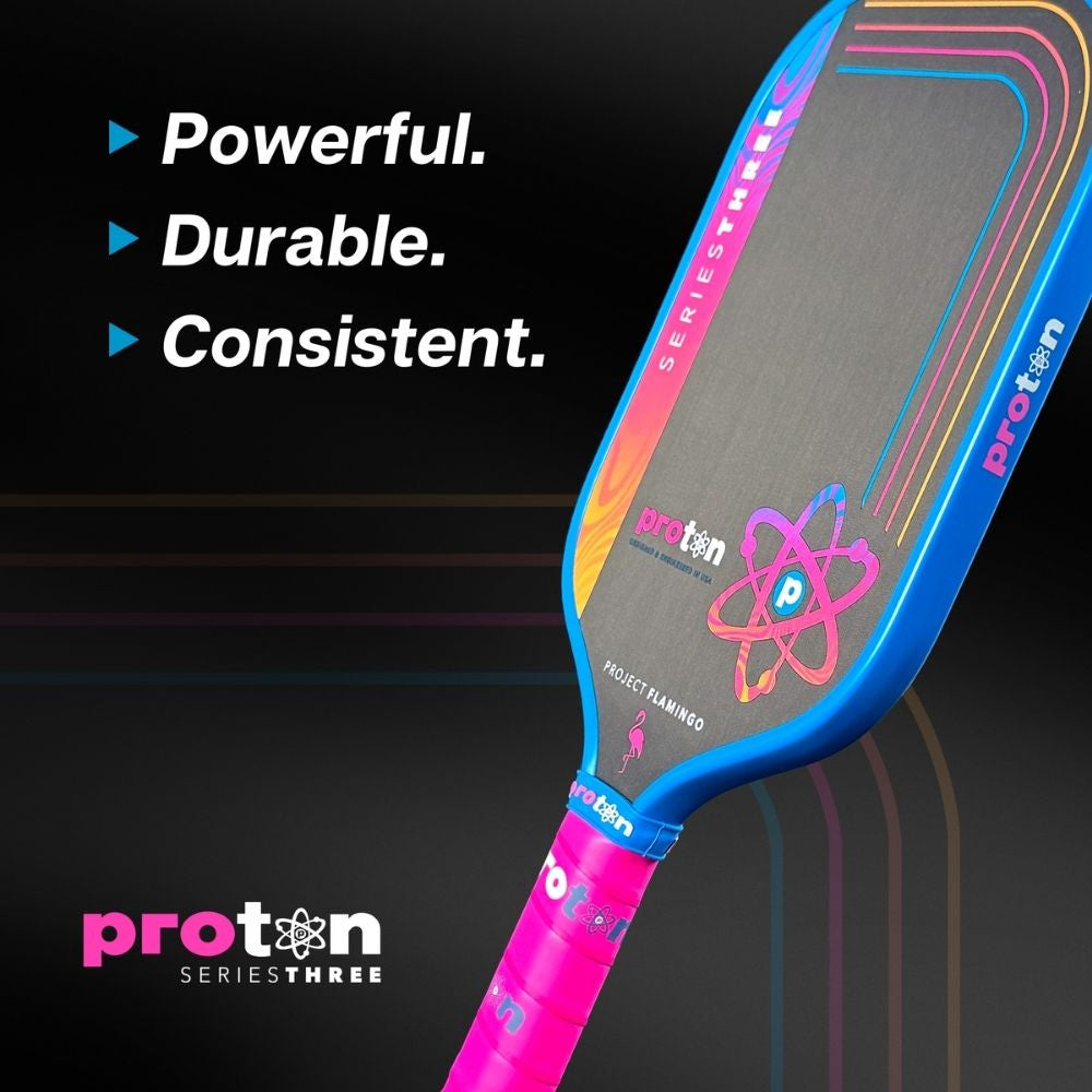 Proton Project Flamingo White/Pink Elongated 15MM Paddle & Cover