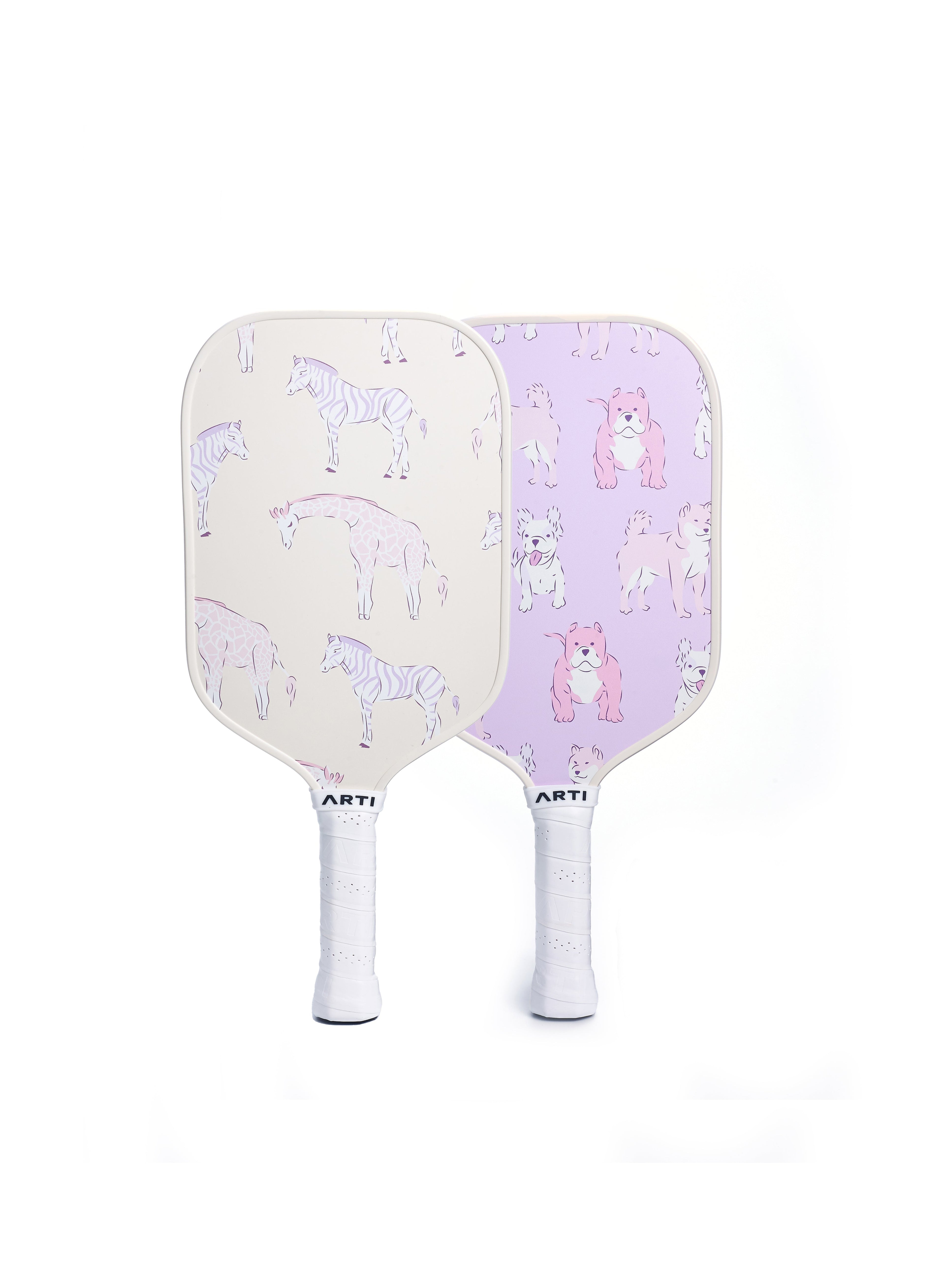ARTI Fiberglass "Dogs & Giraffes" Pickleball Paddle Set - USA Pickleball Approved