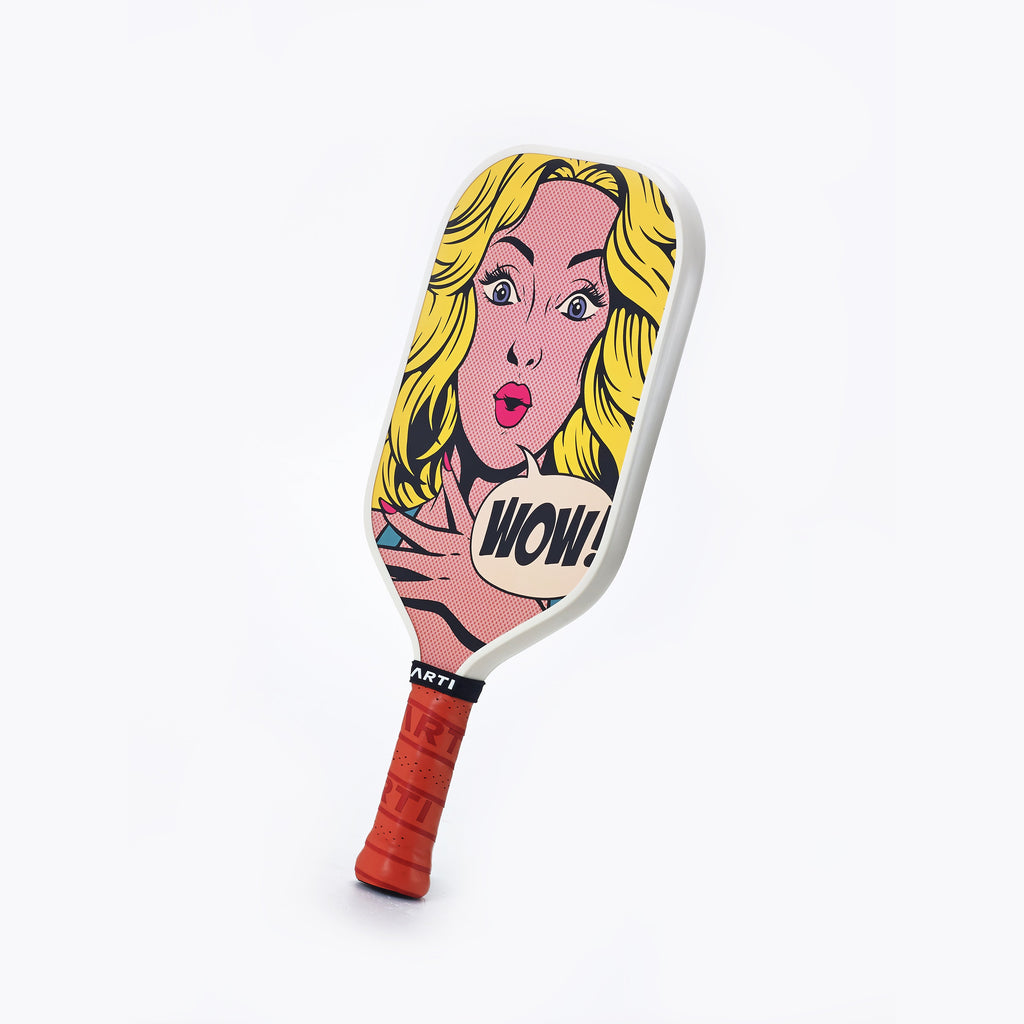 ARTI 16mm T700 Carbon Fiber Kristen & Kristy "WOW" Pickleball Paddle - USA Pickleball Approved