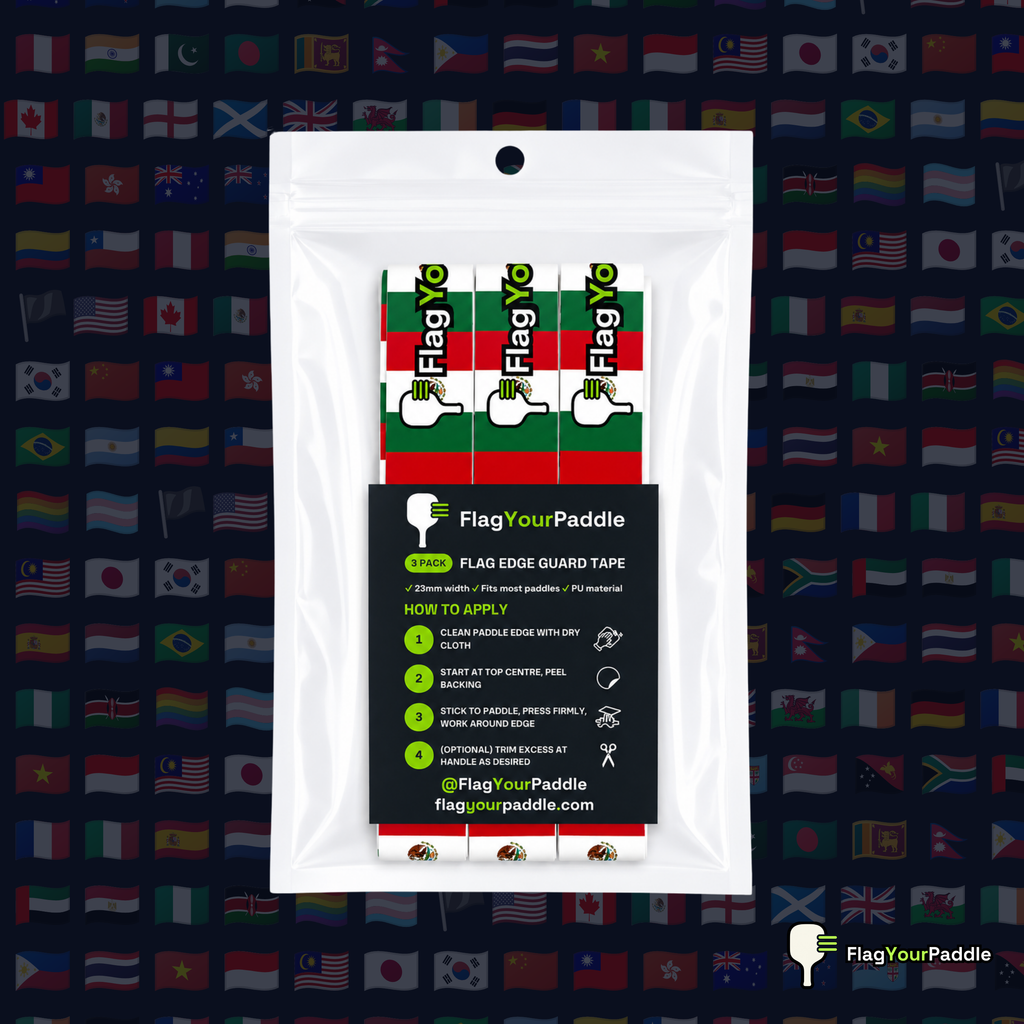 Mexico Flag Pickleball Edge Guard Tape — 3 Pack