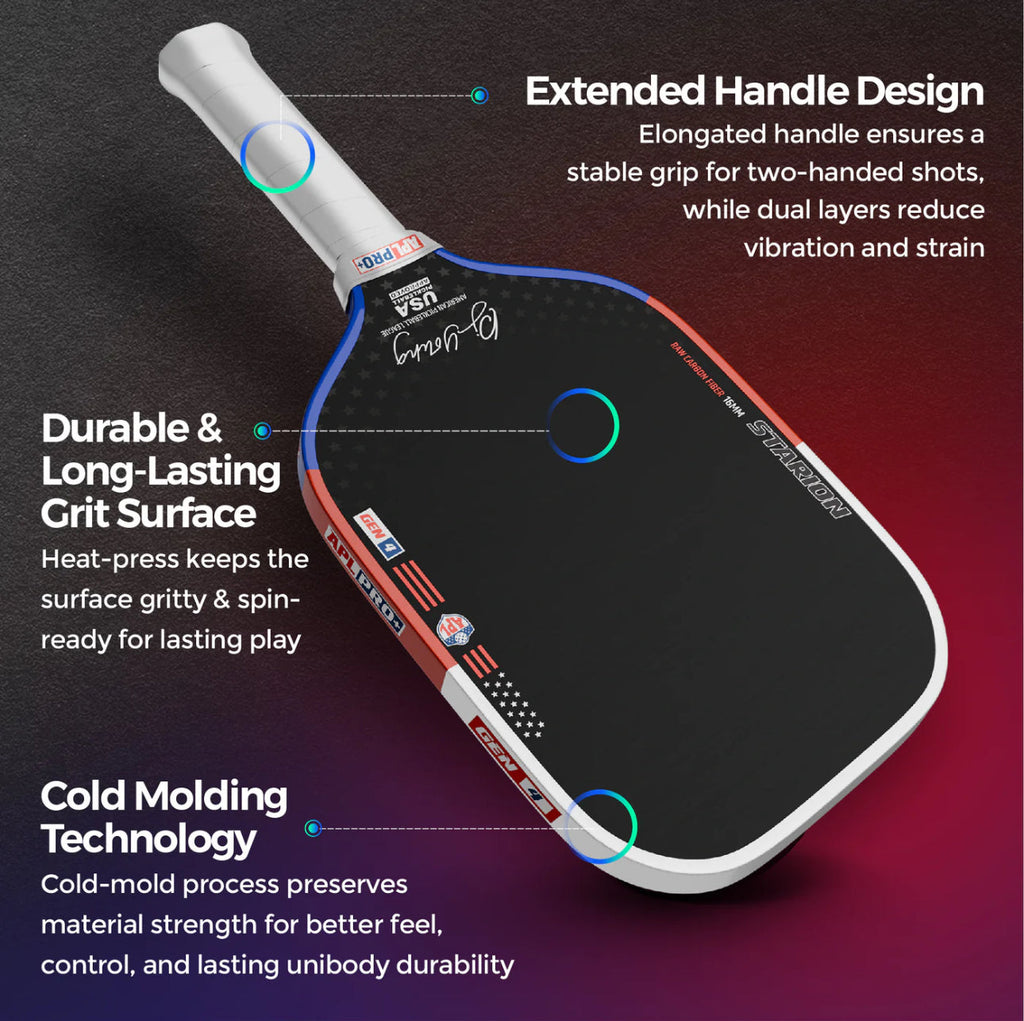 DJ Young Starion Gen 4 Pro+ 16mm Pickleball Paddle