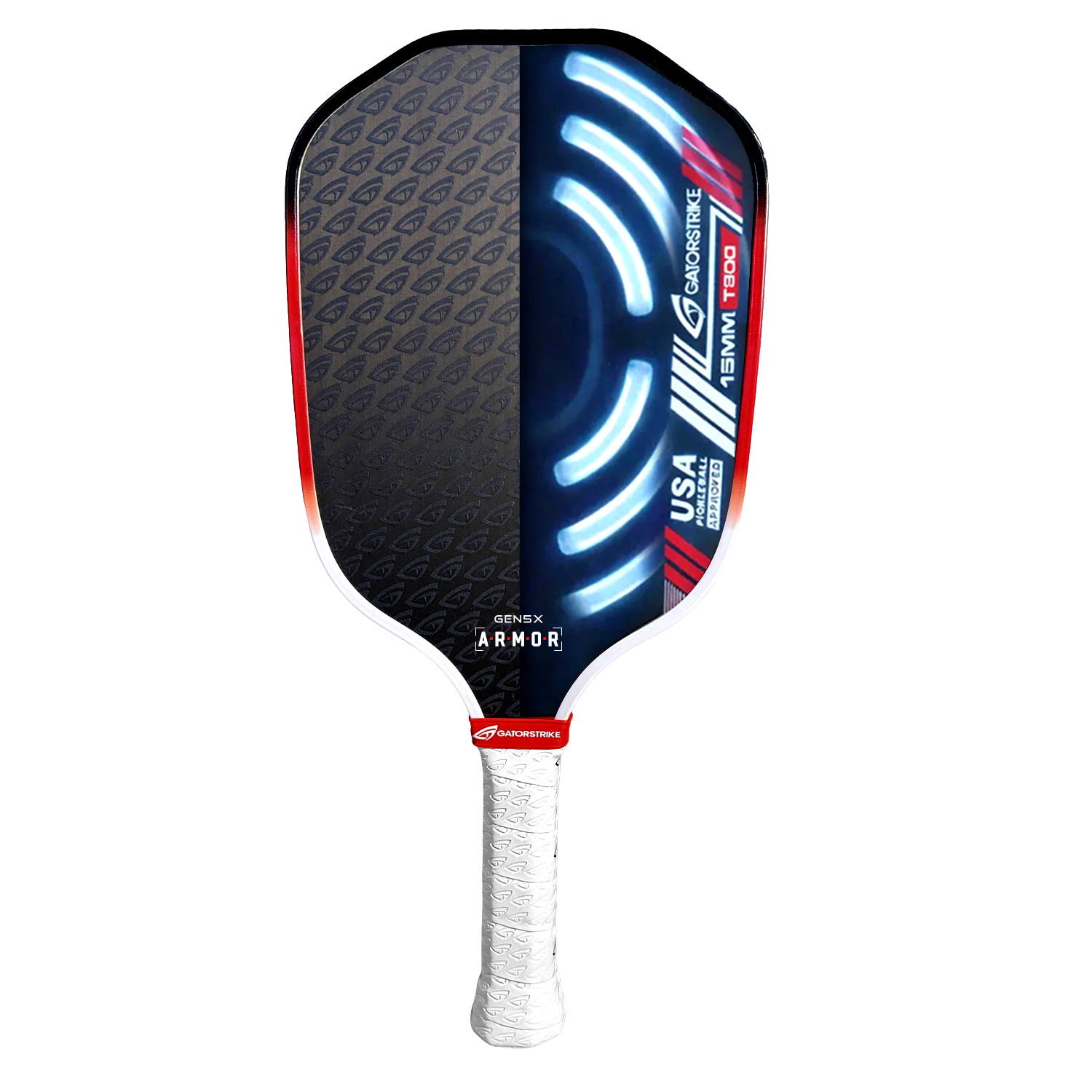 GatorStrike A.R.M.O.R Gen 5X — 15mm Raw Carbon All-Court Pickleball Paddle