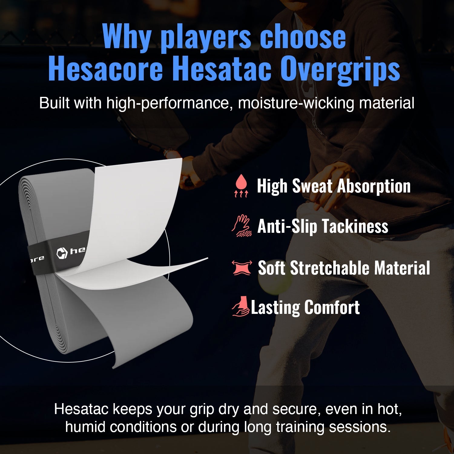 Hesacore Hesatac Overgrip – Yellow (6 & 12 Pack)