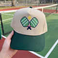 Pickleball Cap with Embroidered Paddle Design - Adjustable Fit